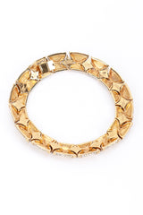 Vintage Golden Arc Crystal Contour Collar Necklace reverse @RECESS LA