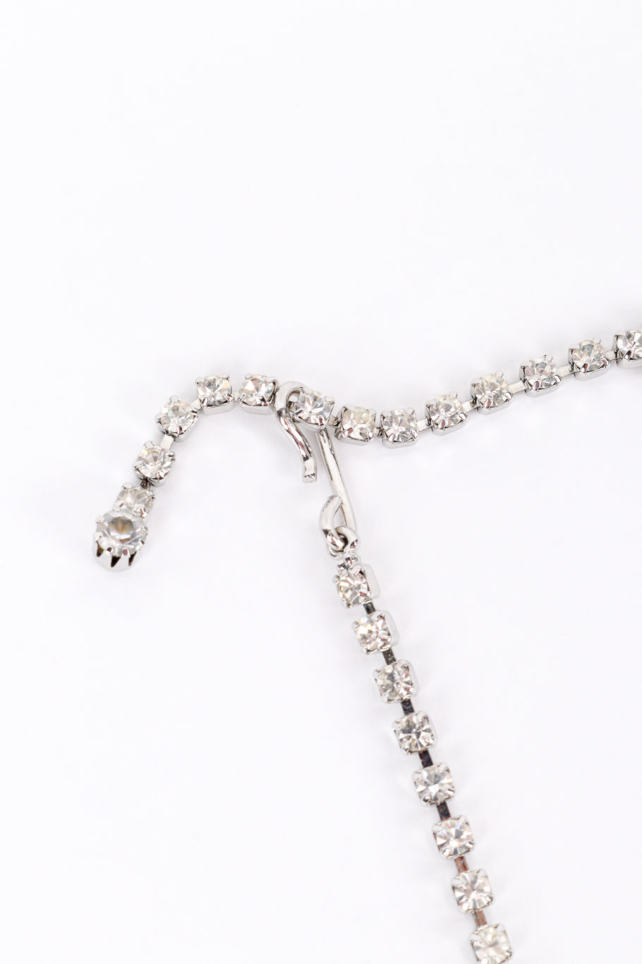 Vintage Crystal Necktie Necklace hook closure @recess la