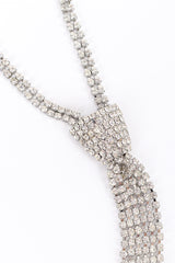 Vintage Crystal Necktie Necklace knot closeup @recess la