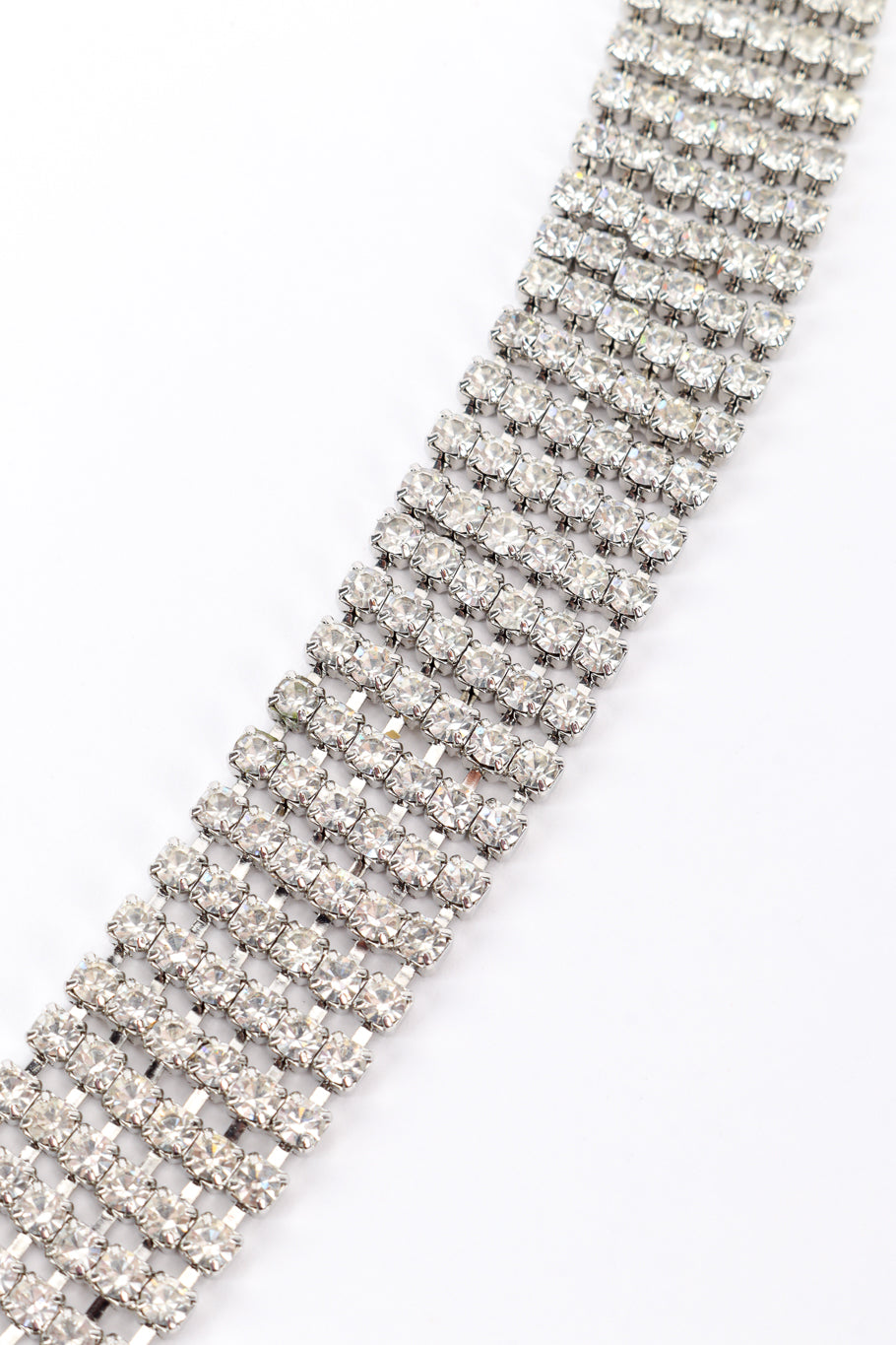 Vintage Crystal Necktie Necklace crystal band closeup @recess la 