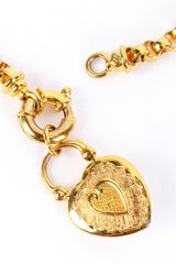 Vintage Joan Rivers Long Heart Pendant Necklace pendant back closeup @recess la