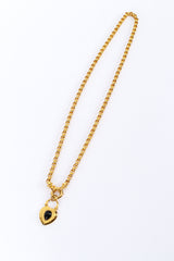 Vintage Joan Rivers Long Heart Pendant Necklace front @recess la