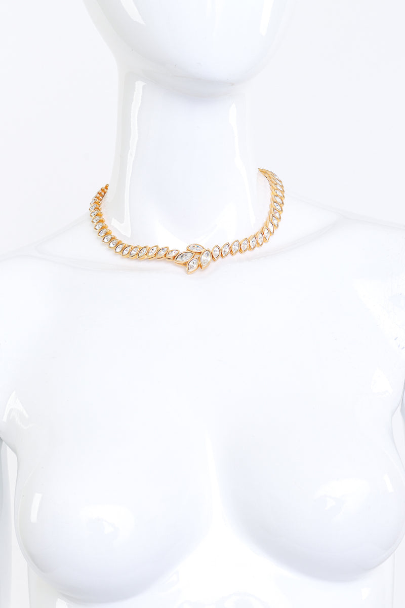 Swarovski Crystal Leaf Collar Necklace @RECESS LA