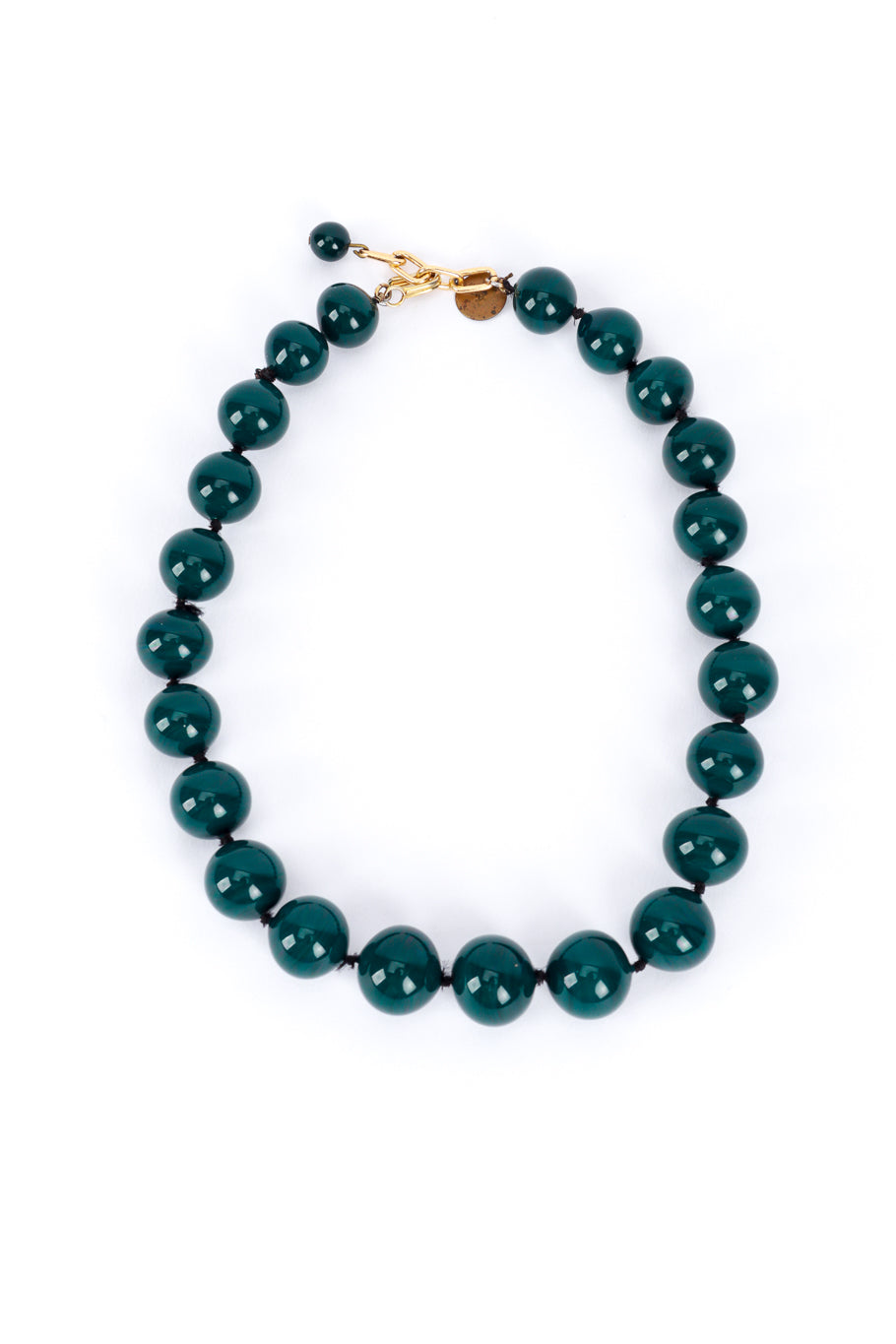 Vintage YSL Ball Bead Collar Necklace front @recess la