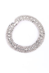 Vintage Crystal Collar Necklace back @recess la