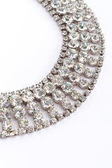 Vintage Rhinestone Bib Collar Necklace crystal closeup @recess la