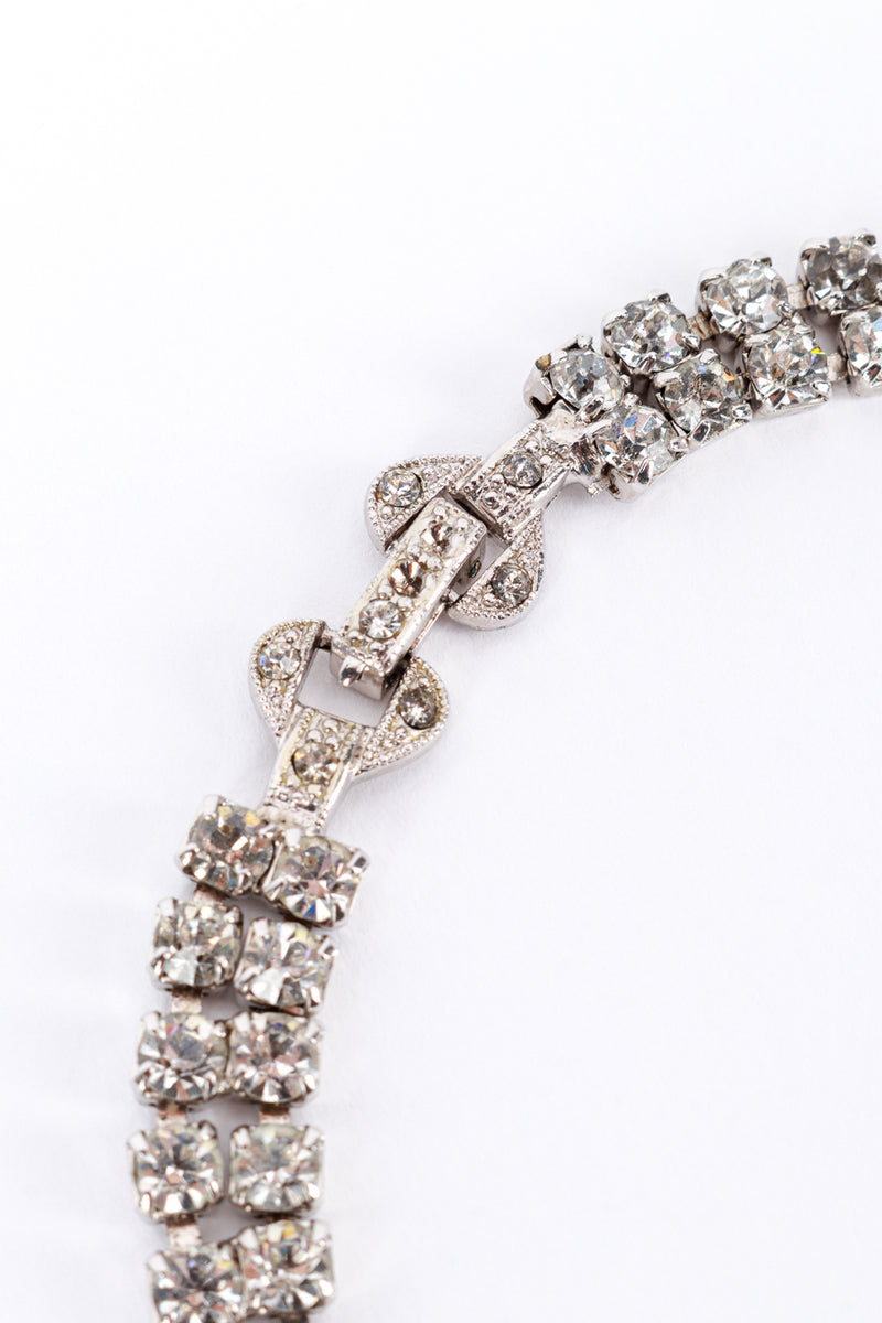 Vintage Rhinestone Bib Collar Necklace clasp @recess la