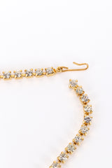 Vintage Crystal Marquise Cluster Necklace hook unclasped @recess la