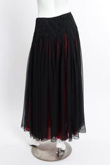 Vintage Neil Bieff Pleated Chiffon Skirt back on mannequin @recessla