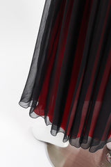 Vintage Neil Bieff Pleated Chiffon Skirt hem on mannequin closeup @recessla