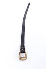 Crystal studded belt flat lay long underside leather @recessla