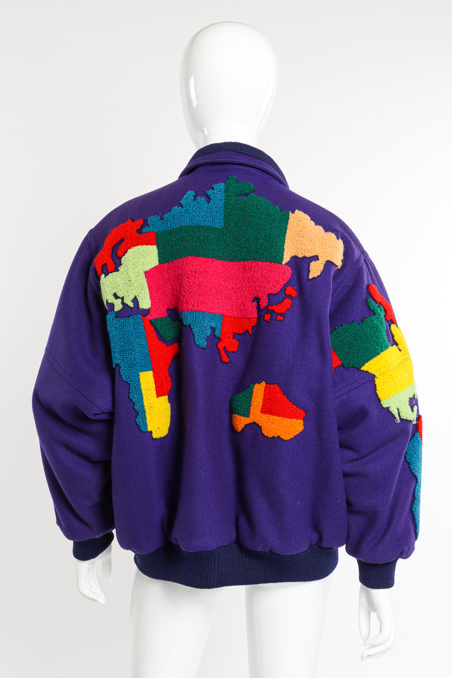 Vintage Nobuo Ikeda World Patch Jacket back on mannequin @recessla