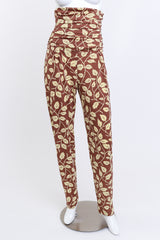 Vintage Norma Kamali High Waist Leaf Pant front on mannequin @recess la