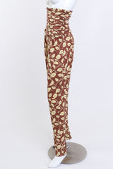 Vintage Norma Kamali High Waist Leaf Pant side on mannequin @recess la