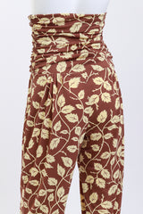 Vintage Norma Kamali High Waist Leaf Pant back on mannequin closeup @recess la