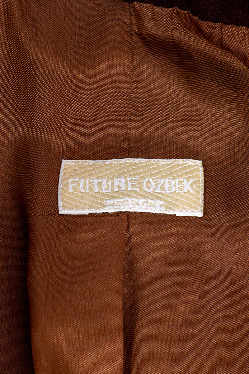 Future Ozbek Stripes & Pleats Woollen Skirt Set label @RECESS LA