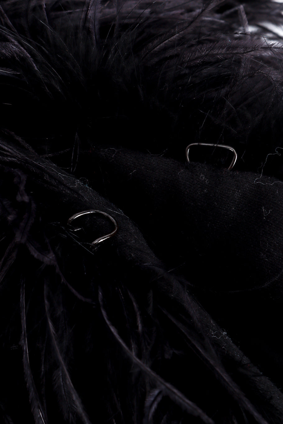 Vintage Libertine Ostrich Feather Vest feather closeup @recess la