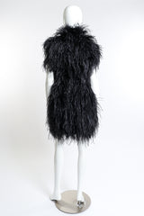 Vintage Libertine Ostrich Feather Vest back on mannequin @recess la