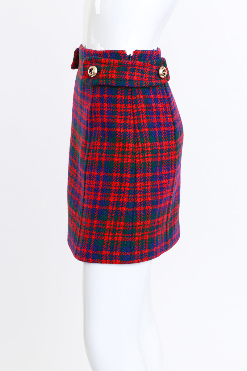 Houndstooth Plaid Mini Skirt by Prada mannequin side @Recess LA