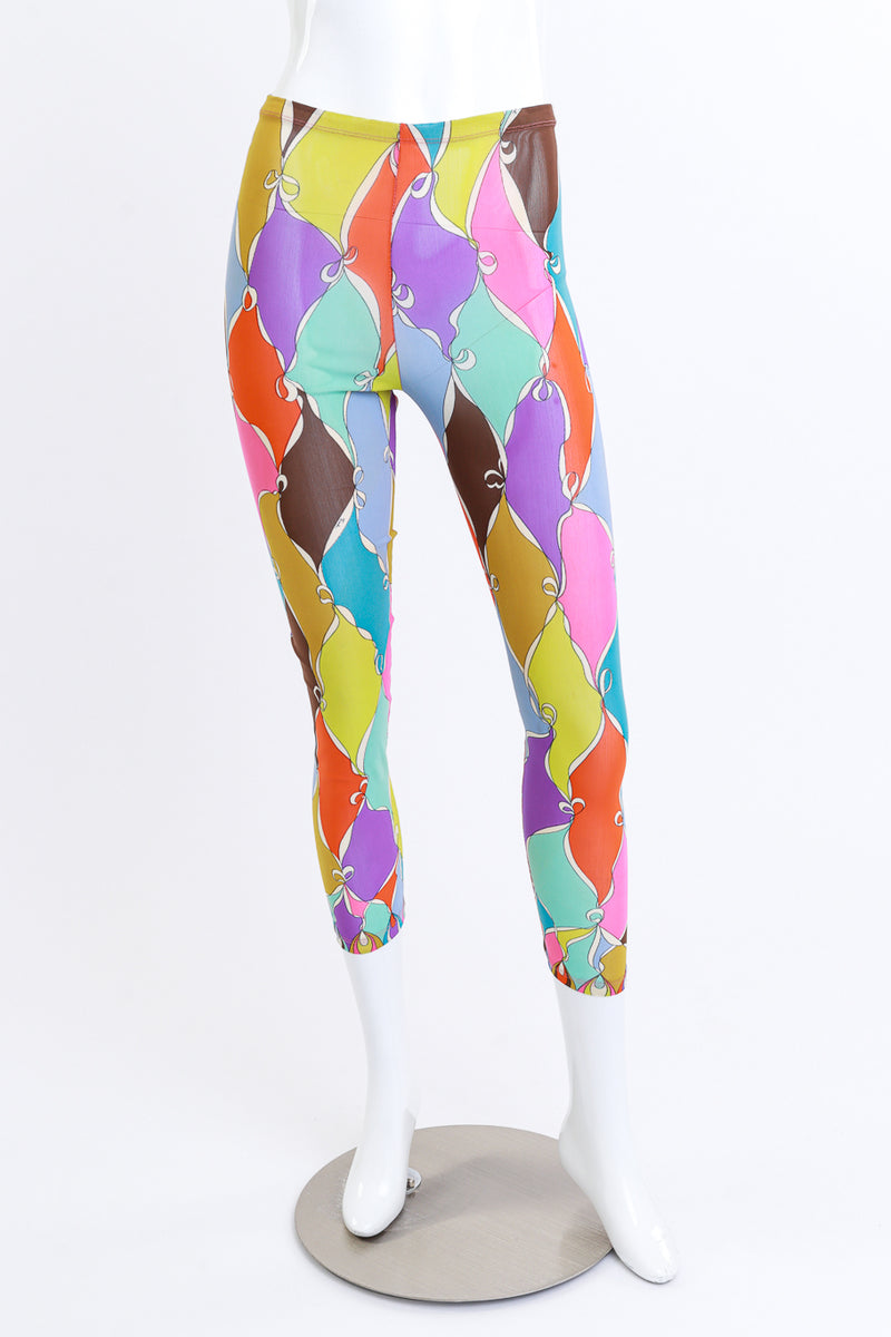 Emilio Pucci Harlequin Mesh Leggings on mannequin @RECESS LA