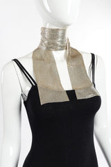 Vintage Paco Rabanne Silver Metal Mesh Necktie on mannequin @recessla