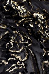 Chiffon velvet lamé scarf by Paco Rabanne fabric close @recessla