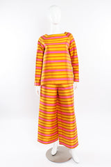 Striped blouse and pants set by Paganne on mannequin front @recessla