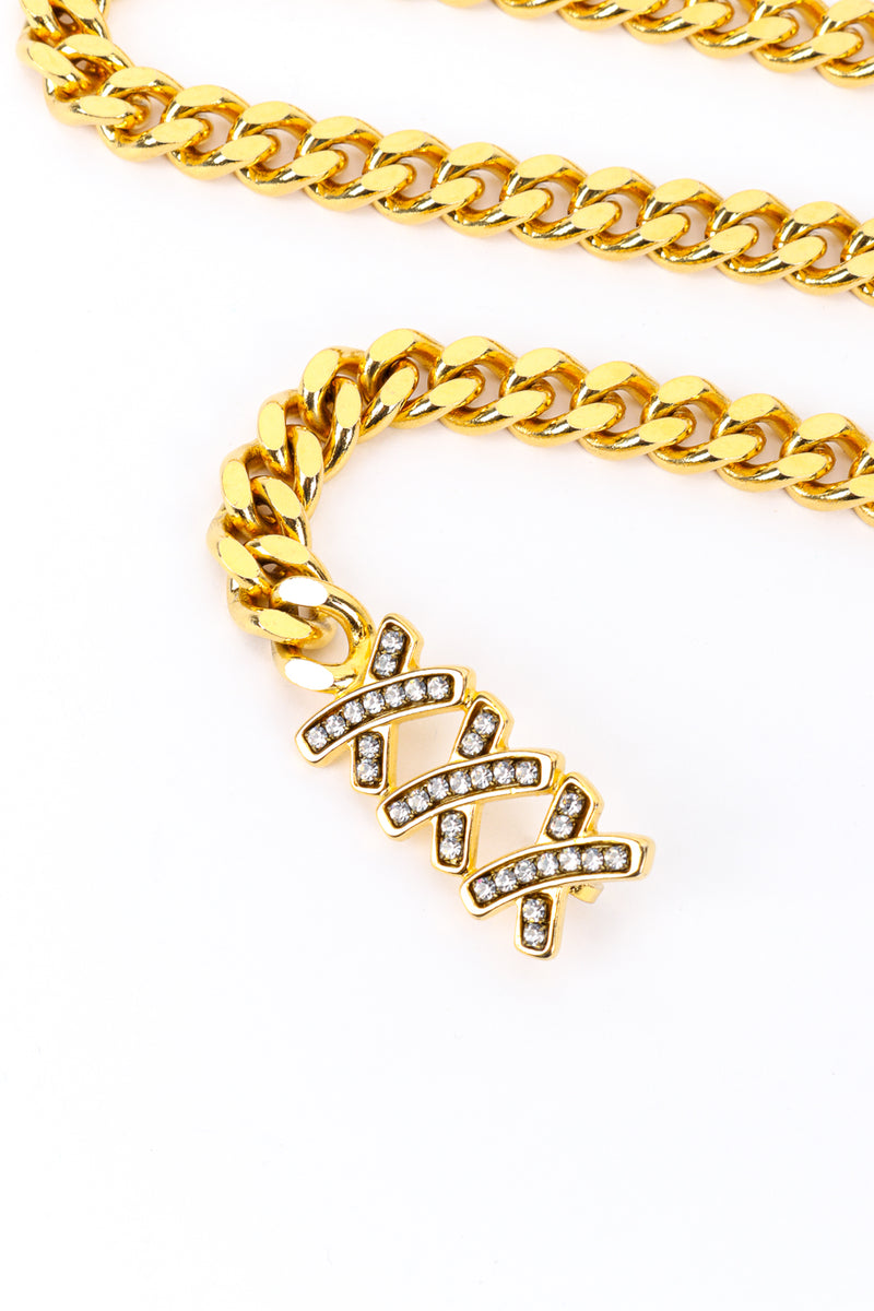 Vintage Paloma Picasso Triple X Chain Belt pendant closeup @recess la