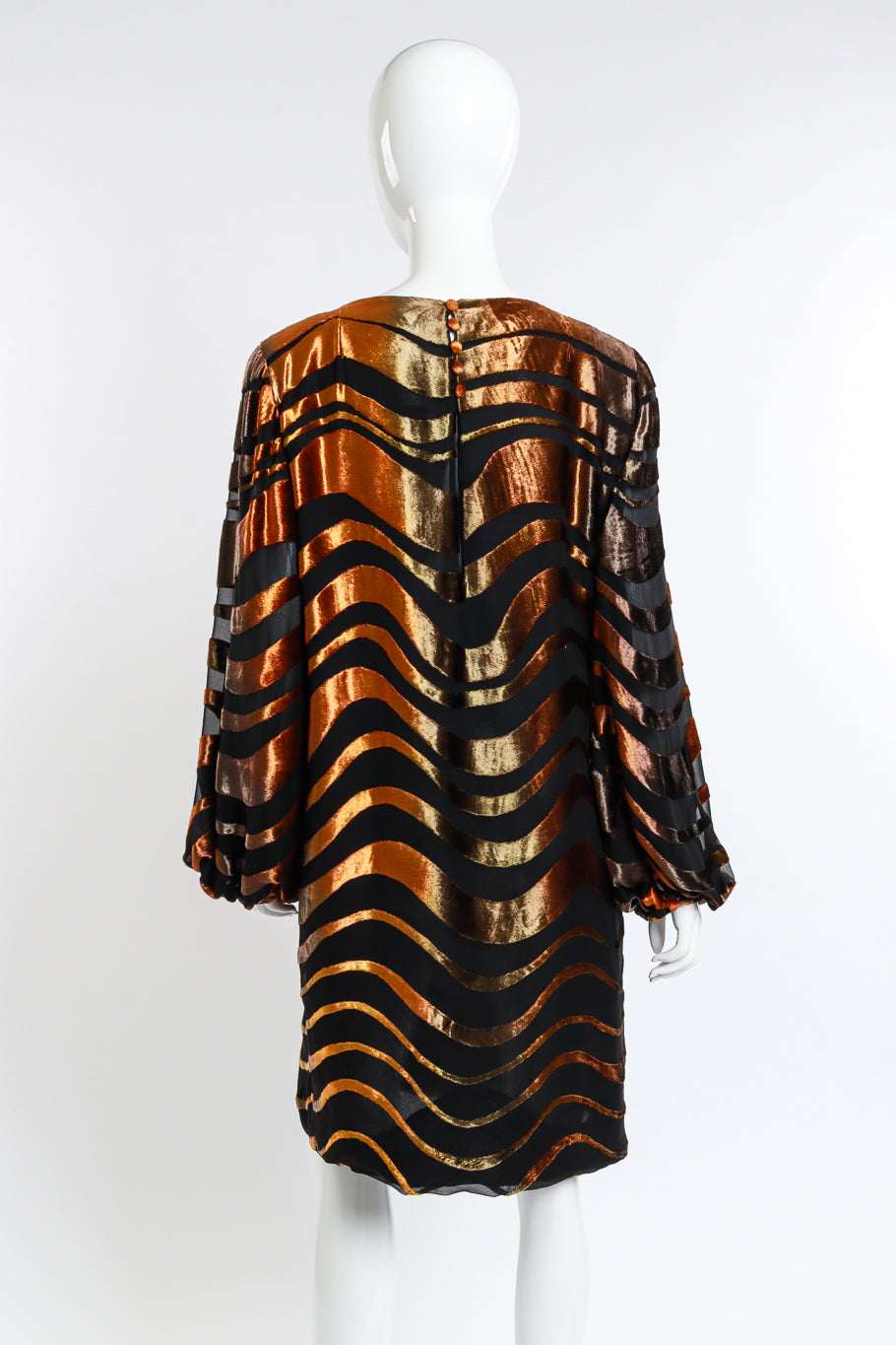 Pauline Trigere Ombré Burnout Tunic Dress back on mannequin @RECESS LA