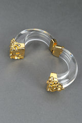 Vintage Lucite Chrysanthemum Bracelet II top unhinged @recess la