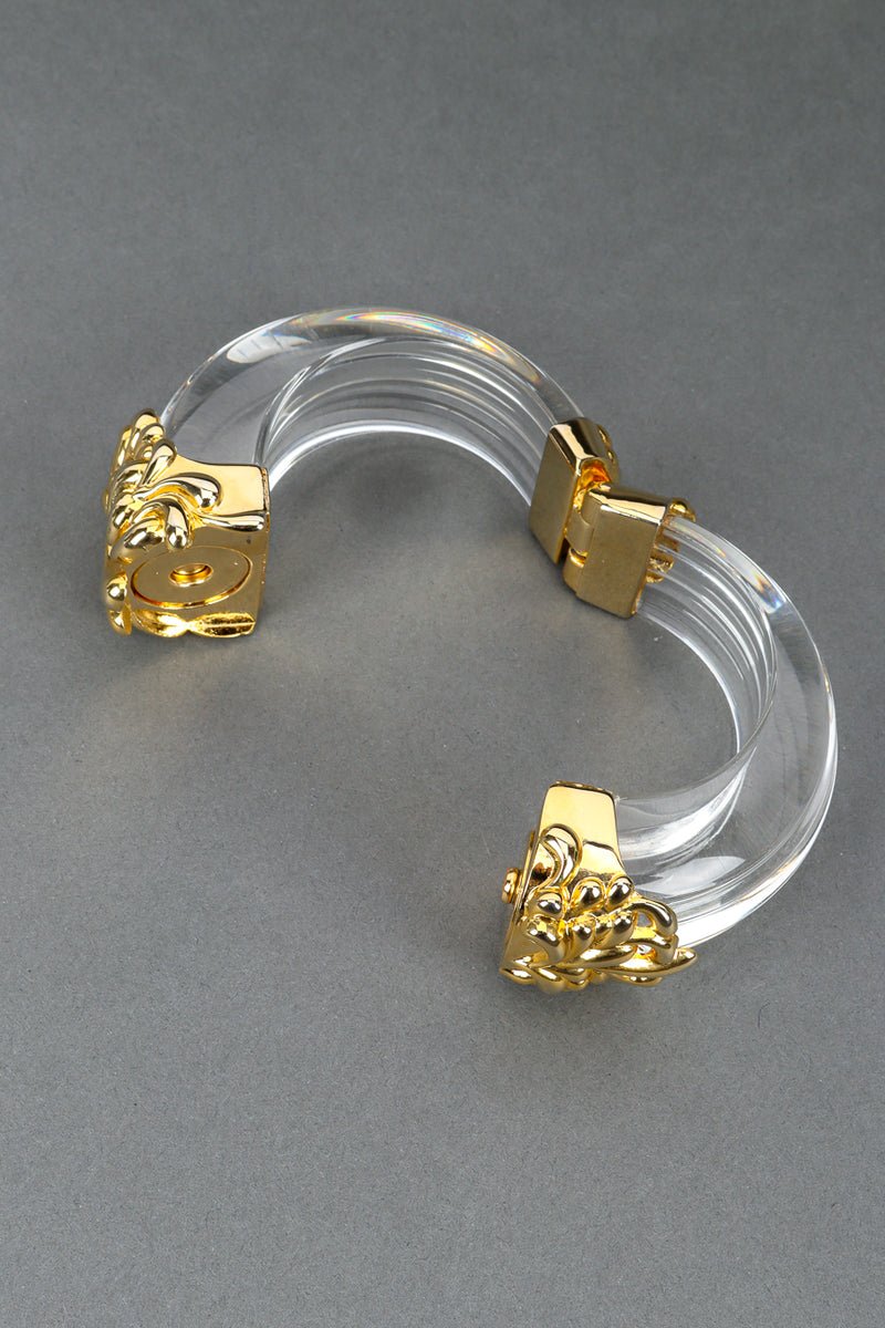 Vintage Lucite Chrysanthemum Bracelet II top unhinged @recess la