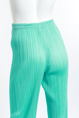 Vintage Pleats Please Pleated Skinny Leg Pant back on mannequin closeup @recess la