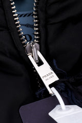 Prada Re-nylon Cropped Puffer Vest front zipper closeup @Recessla