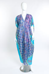 Vintage Profils du Monde Paisley Silk Caftan front on mannequin @recess la 