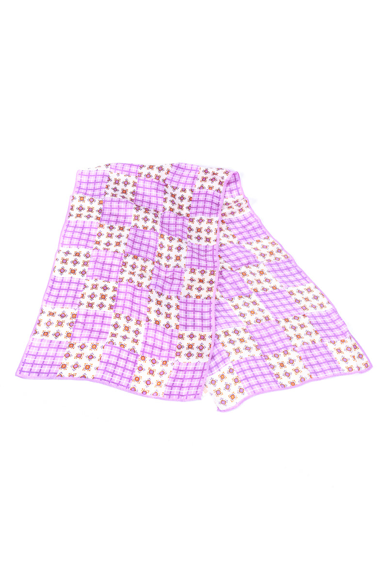 Vintage JB Lou Gingham Box Bag & Scarf Set scarf overlapped @recess la