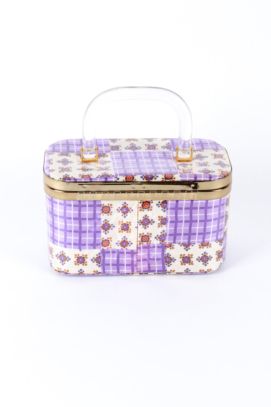 Vintage JB Lou Gingham Box Bag & Scarf Set bag back @recess la