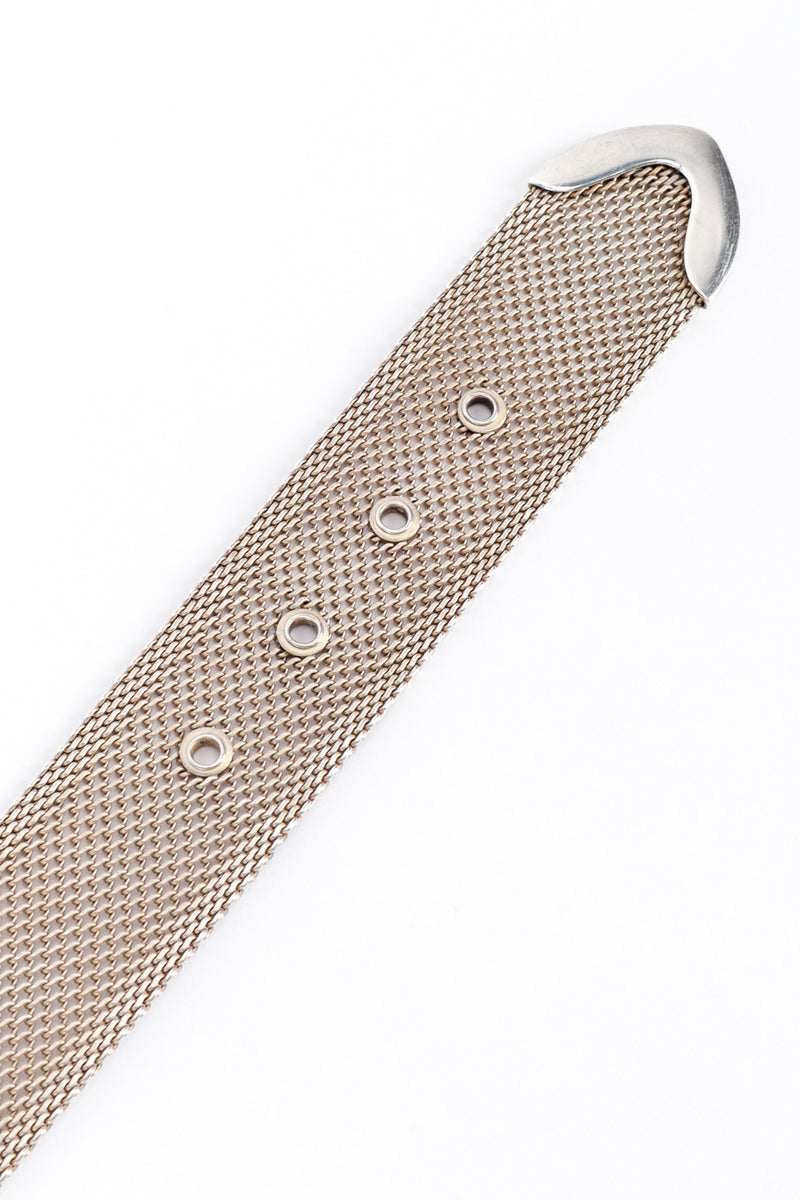 Vintage Ralph Lauren Sterling Mesh Belt holes closeup @recess la