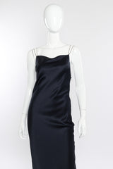 Vintage Richard Tyler Box Chain Strap Dress on mannequin front @recessla