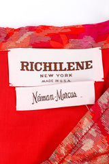 Vintage Richilene Metallic Floral Top and Dress Set signature label closeup @recessla