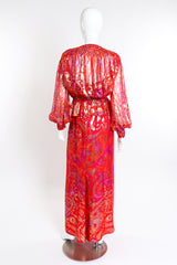 Vintage Richilene Metallic Floral Top and Dress Set back on mannequin @recessla