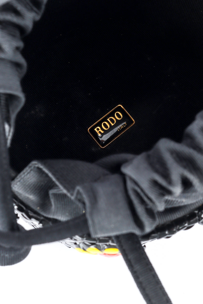 Rodo Floral Bucket Bag label detail @RECESS LA