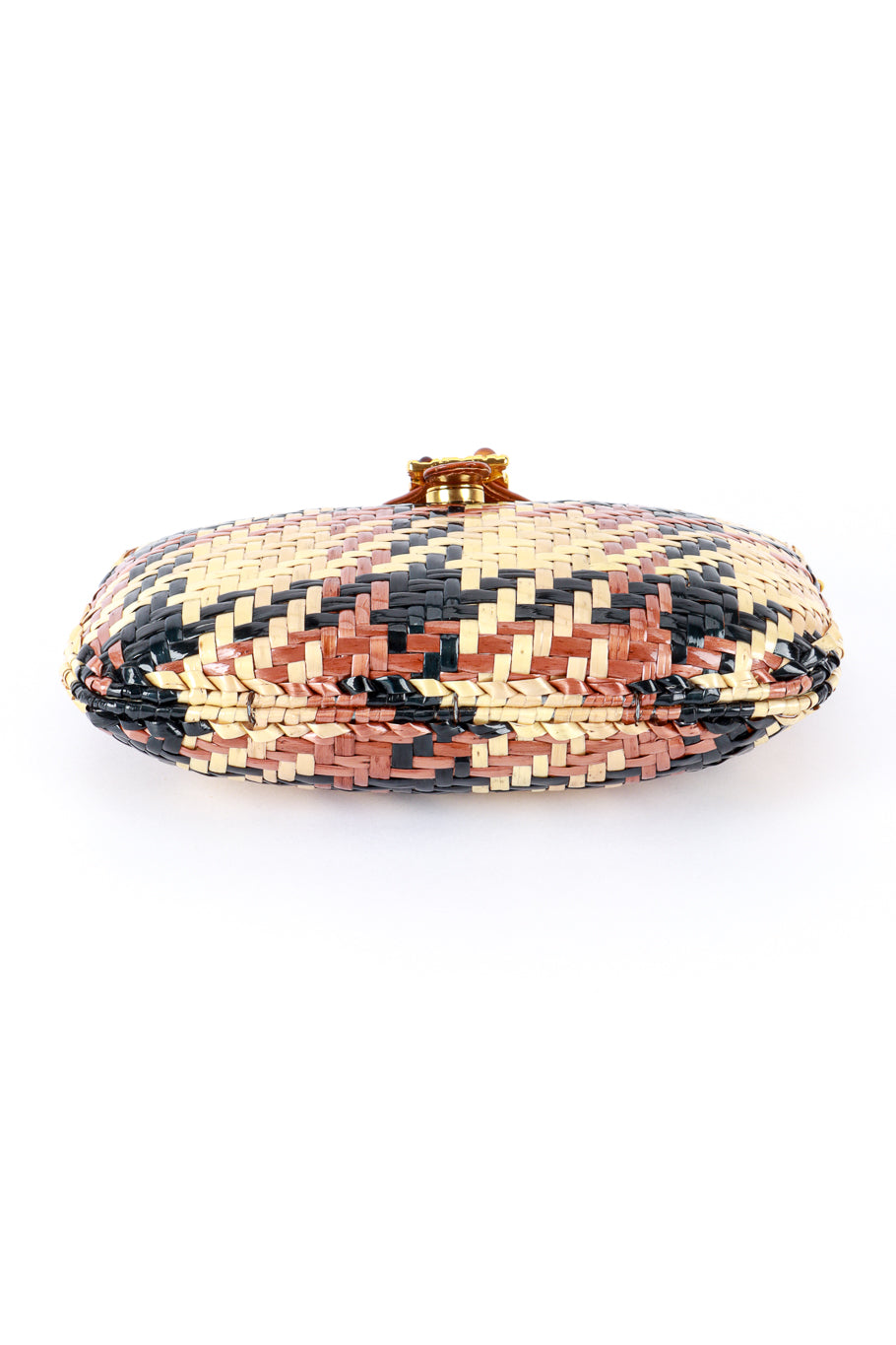 Rodo Crosshatch Shoulder Clutch bottom @RECESS LA