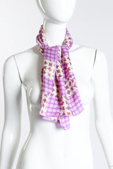 Vintage JB Lou Gingham Box Bag & Scarf Set scarf on mannequin @recess la