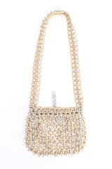 Vintage Raoul Calabro Mixed Metal Chainmail Shoulder Bag front view on white backdrop @Recessla