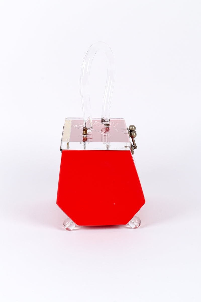 Vintage Hexagon Lucite Box Bag side @recessla