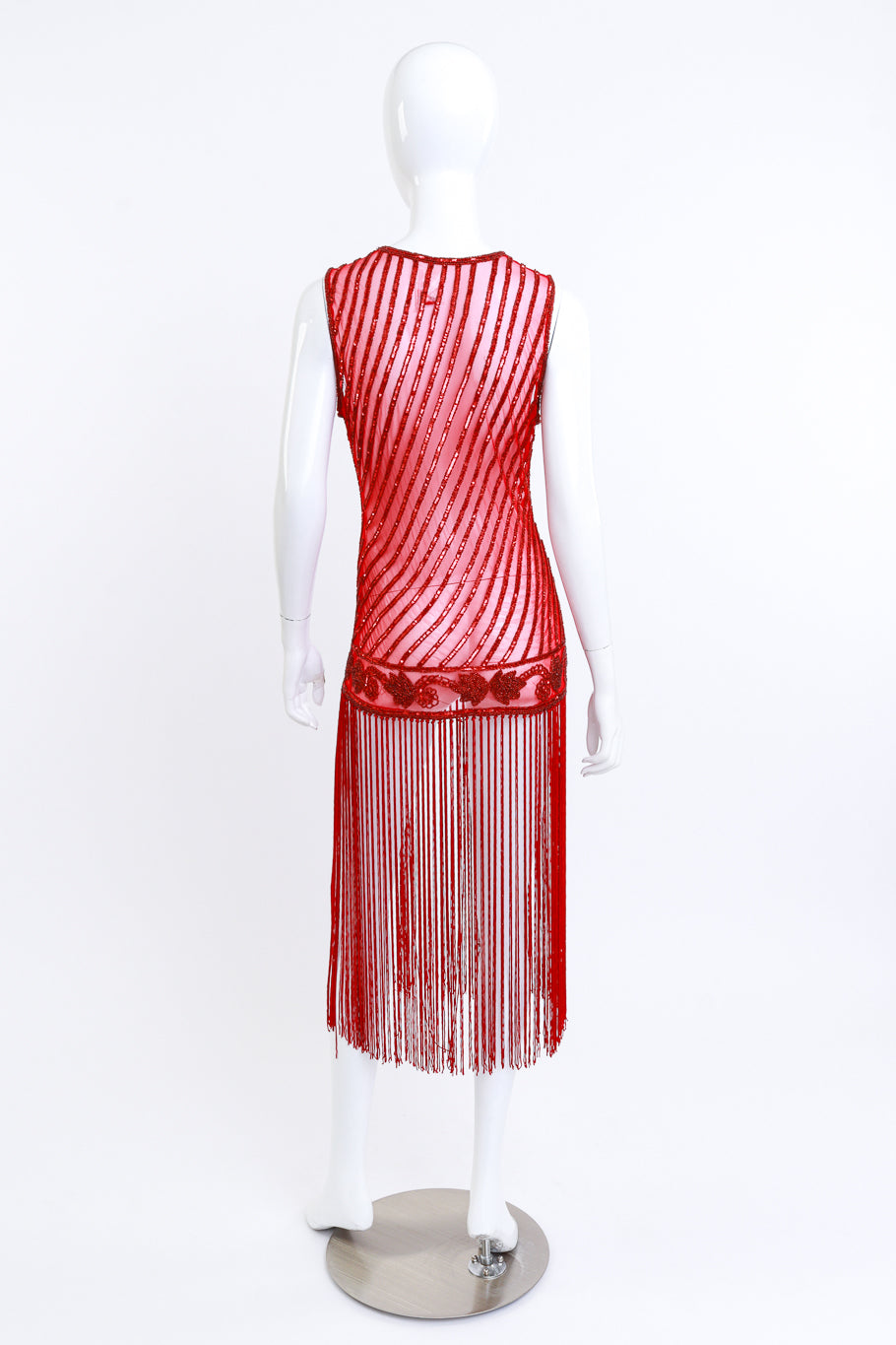 Scarlet Sequin & Fringe Gatsby Dress on mannequin @RECESS LA