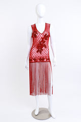 Scarlet Sequin & Fringe Gatsby Dress on mannequin @RECESS LA