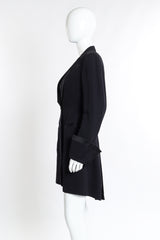 Vintage Richard Tyler Longline Satin Trim Blazer side on mannequin @recess la