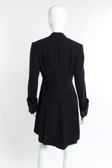 Vintage Richard Tyler Longline Satin Trim Blazer back on mannequin @recess la