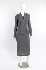 Vintage Richard Tyler Pleated Blazer and Dress Set front view on mannequin @recessla